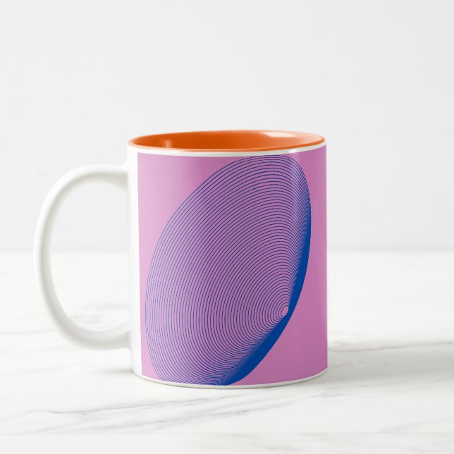 modern abstract design, minimalistic Two-Tone coffee mug (Left)