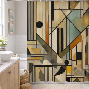 Modern Abstract Design Shower Curtain