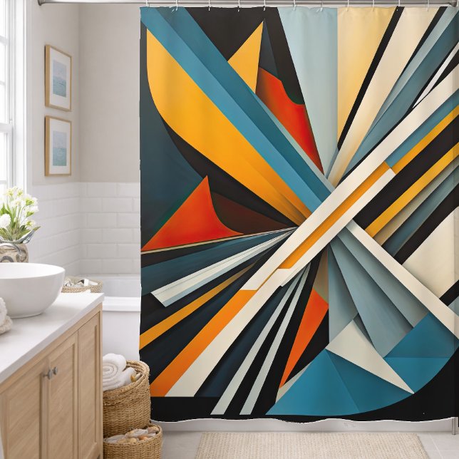 Modern Abstract Design Shower Curtain (Creator Uploaded)