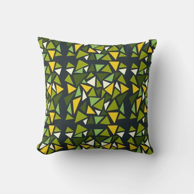 Modern, abstract, diamond pattern throw pillow (Front)