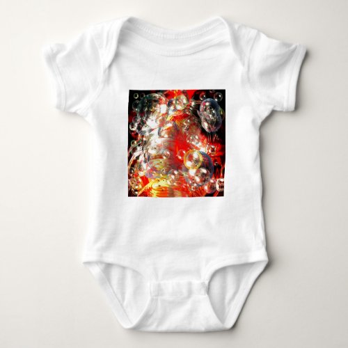 Modern Abstract Digital Art Baby Bodysuit