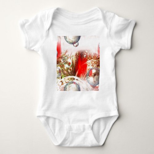 Modern Abstract Digital Art Baby Bodysuit