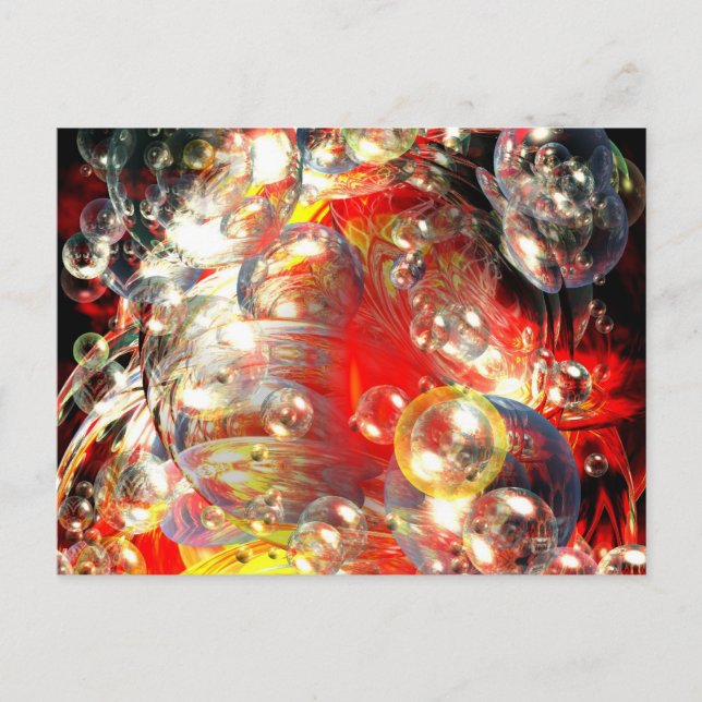Modern Abstract Digital Art Postcard (Front)