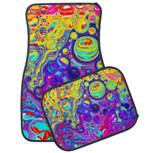 Modern Abstract Digital Fluid Art Car Floor Mat