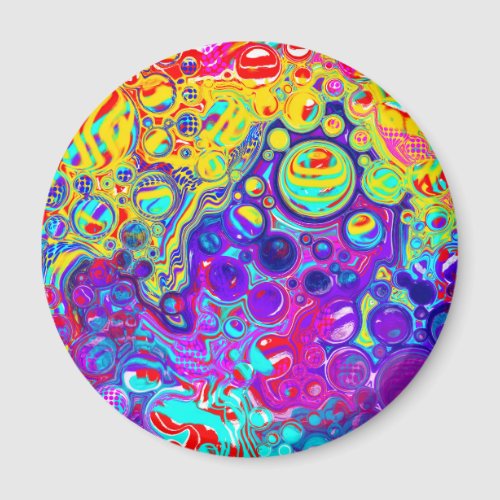 Modern Abstract Digital Fluid Art   Magnet