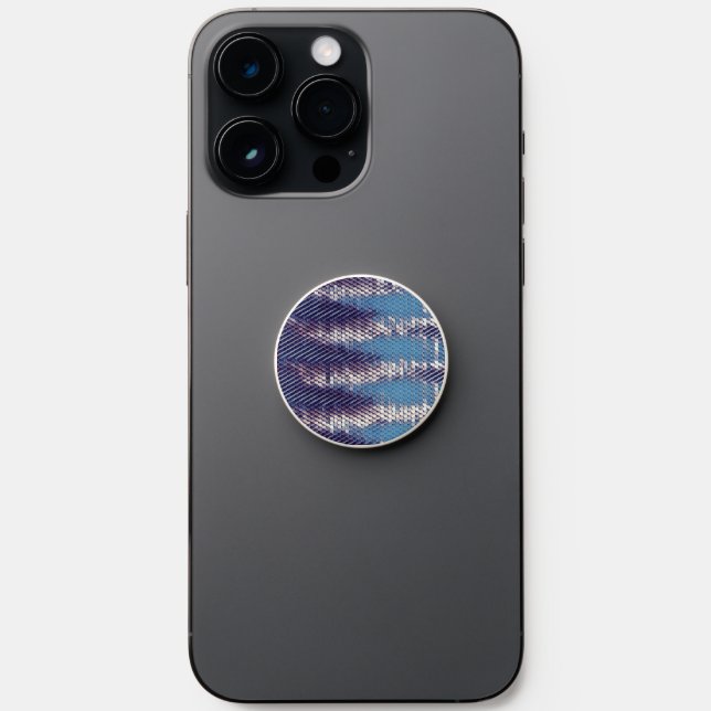 Modern abstract digital pattern design 1231 PopSocket (Front)