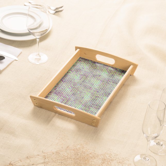 Modern abstract digital pattern design 1233 serving tray (Front)
