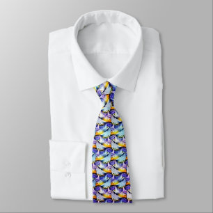 Modern abstract digital pattern design 1234 neck tie