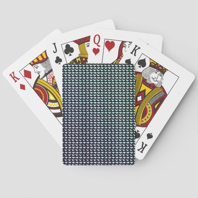 Modern abstract digital pattern design 1236 poker cards (Back)