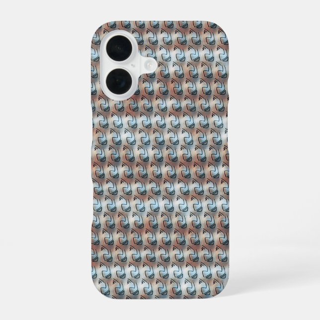 Modern abstract digital pattern design 1241 iphone case (Back)
