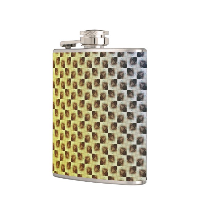 Modern abstract digital pattern design 1243 flask (Left)