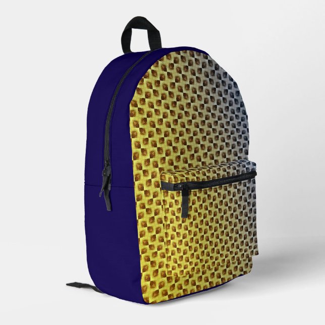 Modern abstract digital pattern design 1243 printed backpack (Back Corner Left)