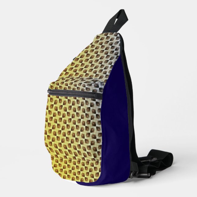 Modern abstract digital pattern design 1243 sling bag (Right Corner)