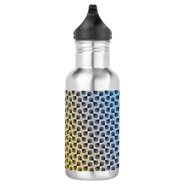 Modern abstract digital pattern design 1243 stainless steel water bottle (Right)