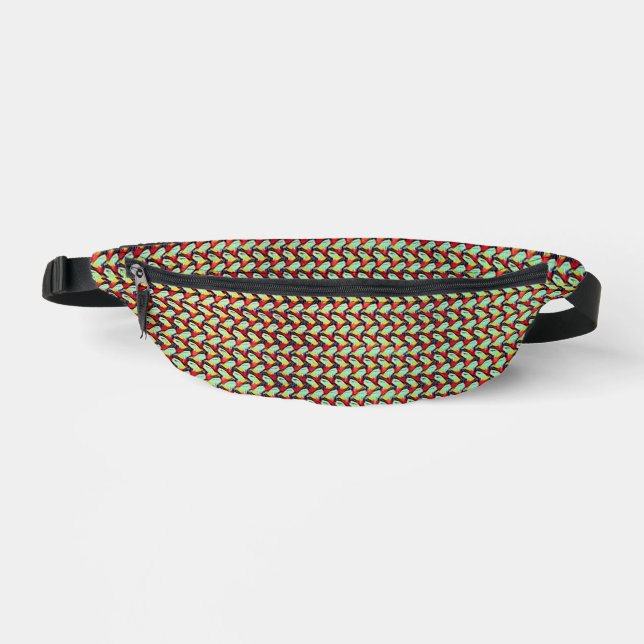 Modern abstract digital pattern design 1249 fanny pack (Front)