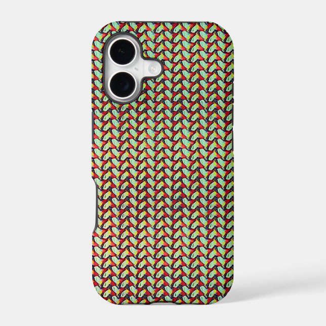 Modern abstract digital pattern design 1249 iphone case (Back)
