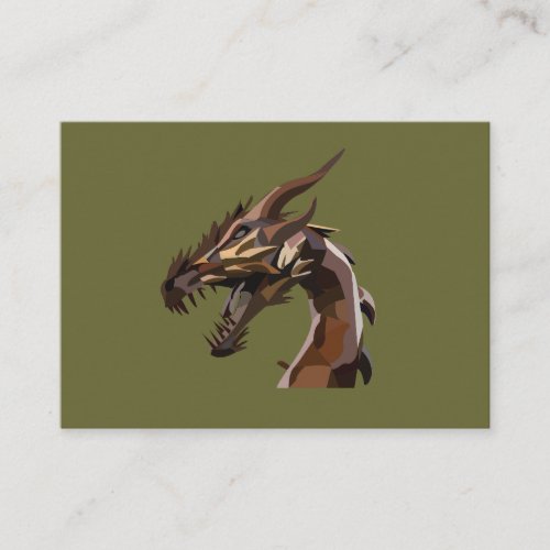 Modern Abstract Dragon Art Business Card