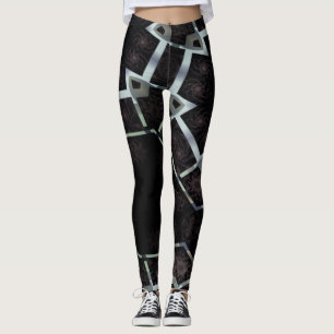 MODERN abstract draw in-black-gray Leggings