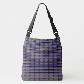 MODERN abstract draw in-black-light-gray-blue Crossbody Bag