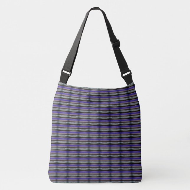 MODERN abstract draw in-black-light-gray-blue Crossbody Bag (Front)
