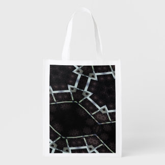 MODERN abstract draw in-black-Reusable Grocery Bag