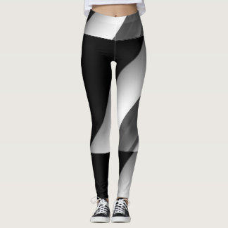 MODERN abstract draw in-black-white-gray Leggings