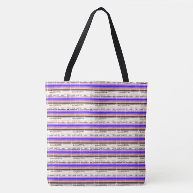 MODERN abstract draw in-blue-light-brown Tote Bag (Front)