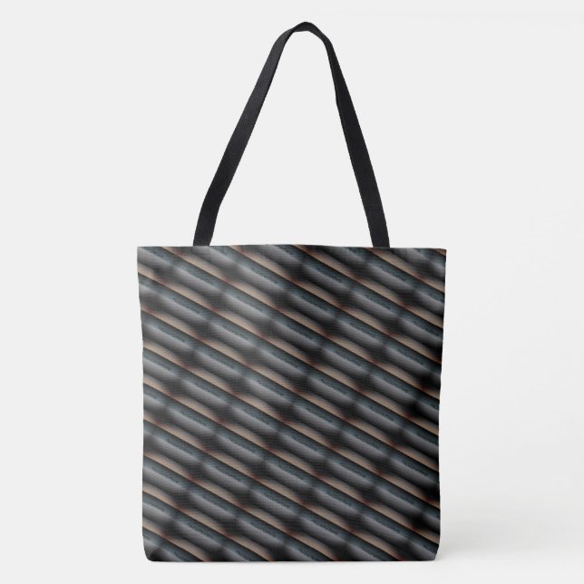 MODERN abstract draw in-light- gray black brown Tote Bag (Front)