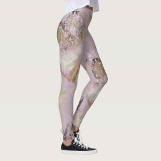 MODERN abstract draw in-light-pink  Leggings