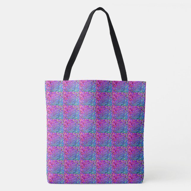 MODERN abstract draw in-light-pink-purple-blue  Tote Bag (Front)