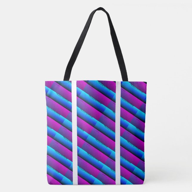 MODERN abstract draw in-light  -white purple blue Tote Bag (Front)