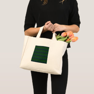 MODERN abstract draw in-olive green-mosaic Tiny  Mini Tote Bag