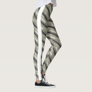 MODERN abstract draw in-white light gray Leggings