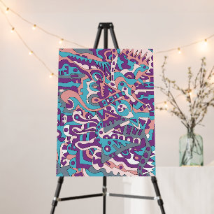 Modern abstract drawing foam board