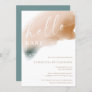 Modern abstract earth tones gender neutral shower invitation