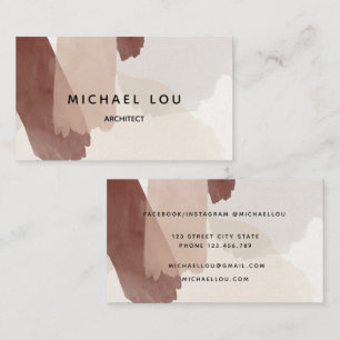 Modern Abstract Earth Tones Trendy Business Card