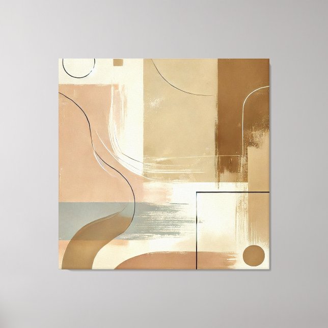 Modern Abstract Earthy Tones   Canvas Print (Front)