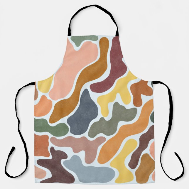 Modern abstract, earthy tones illustration. apron (Front)