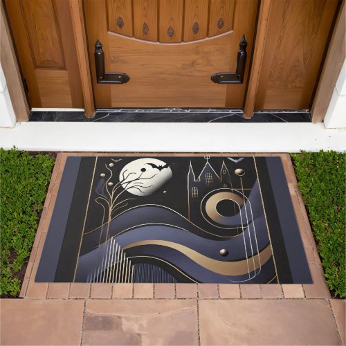 Modern Abstract Elegance Halloween Night Doormat