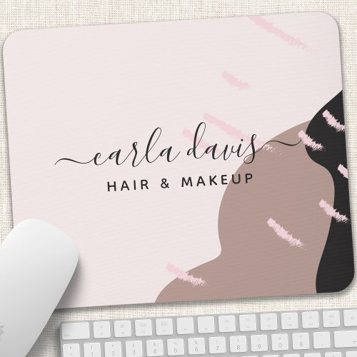 Modern Abstract Elegant Chic Makeup Artist Mouse Pad