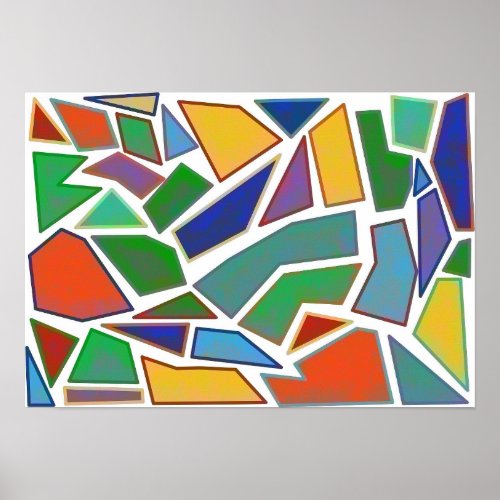 Modern Abstract Elegant Geometric Minimalist  Poster