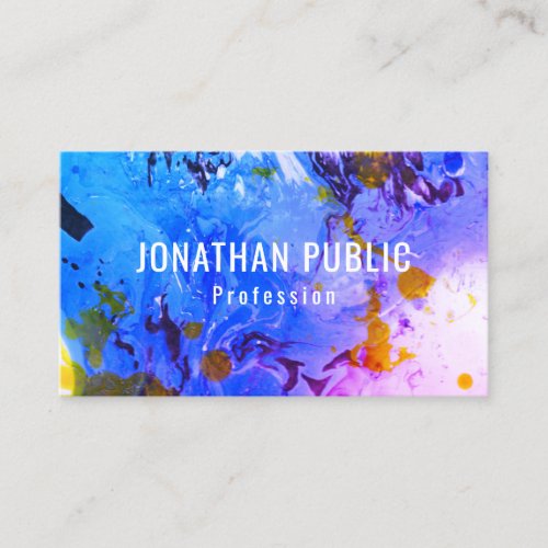Modern Abstract Elegant Template Blue Purple Business Card