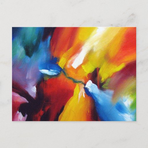 Modern Abstract Expressionism Painting Template Postcard