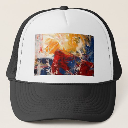 Modern Abstract Expressionism Trucker Hat