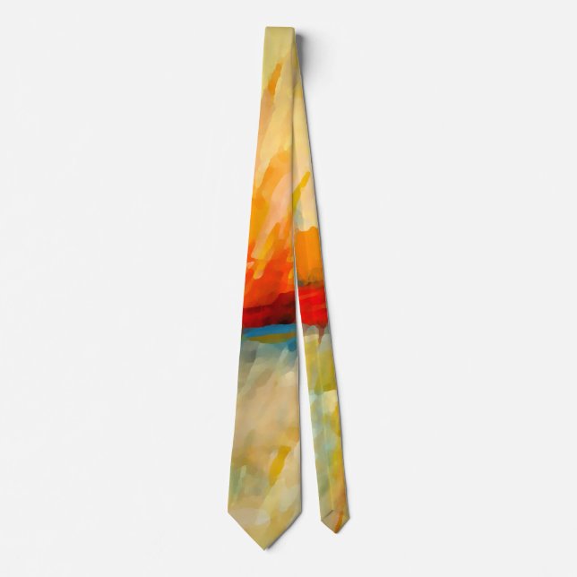 Modern Abstract Expressionist Art Custom Tie (Front)