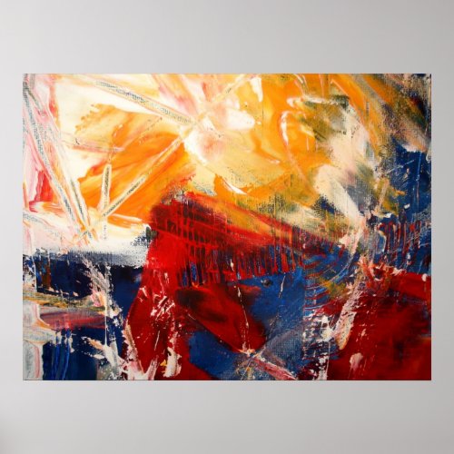 Modern Abstract Expressionist Artwork Poster Print