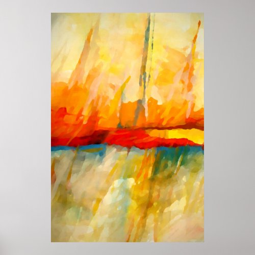 Modern Abstract Expressionist Painting Art Poster