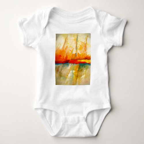 Modern Abstract Expressionist Painting Baby Bodysuit