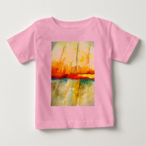 Modern Abstract Expressionist Painting Baby T_Shirt