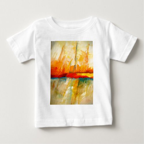 Modern Abstract Expressionist Painting Baby T_Shirt